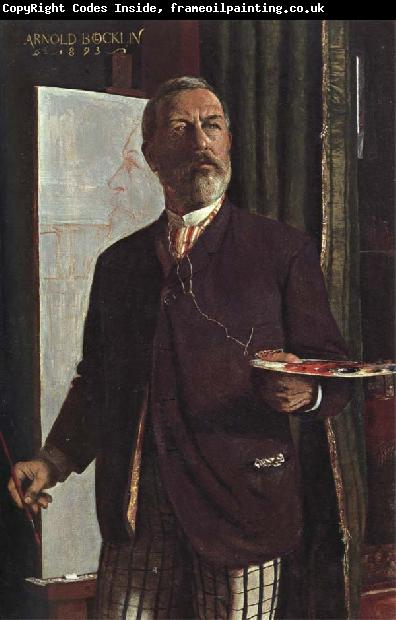 Arnold Bocklin Self-Portrait in his Studio